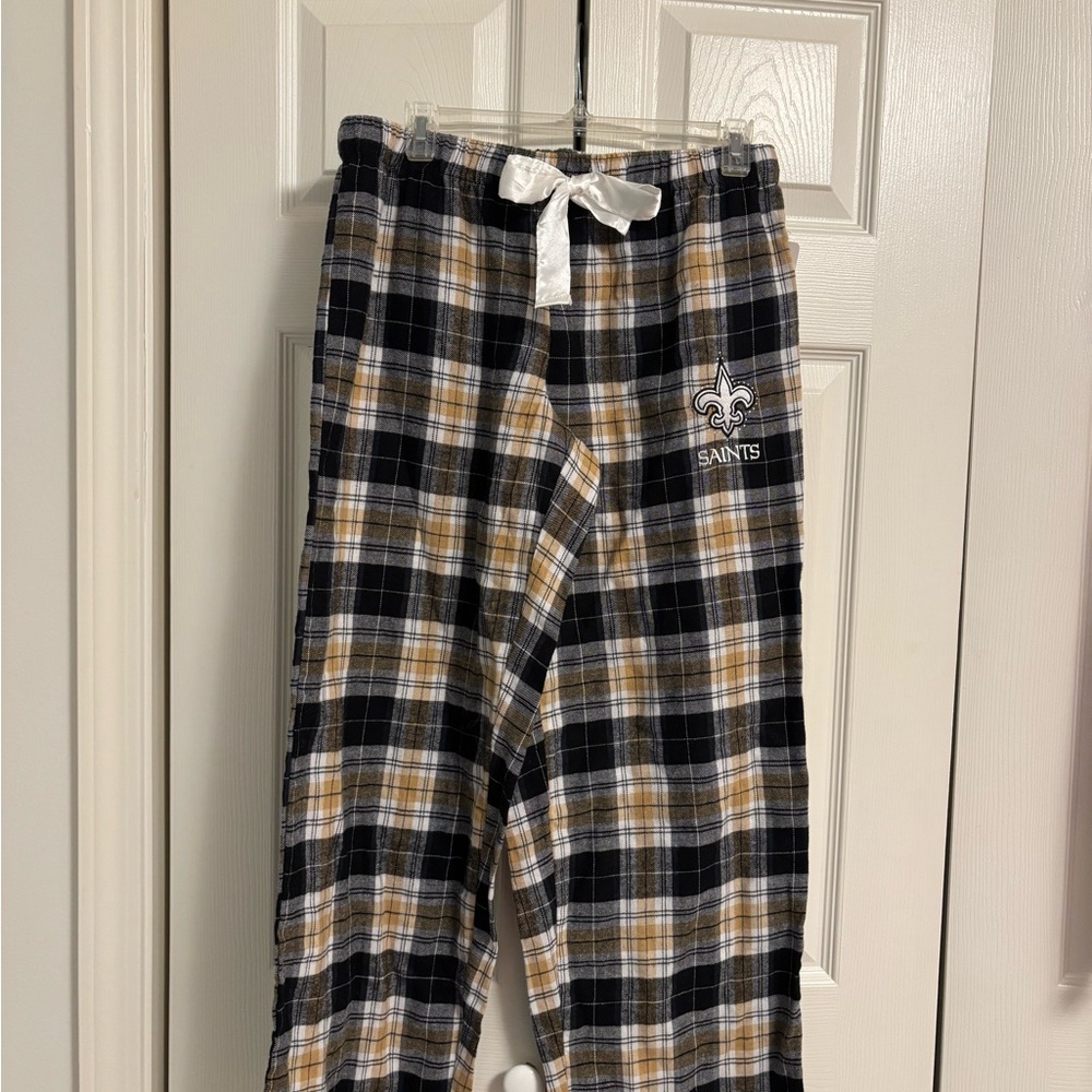 New Orleans Saints Medium Ladies Pajama Bottoms - Black and Gold